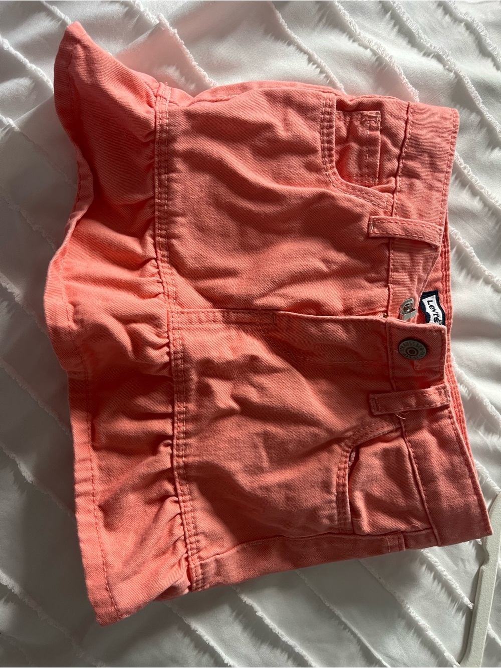 Levi's Girls' Coral Pink Ruffle Skort